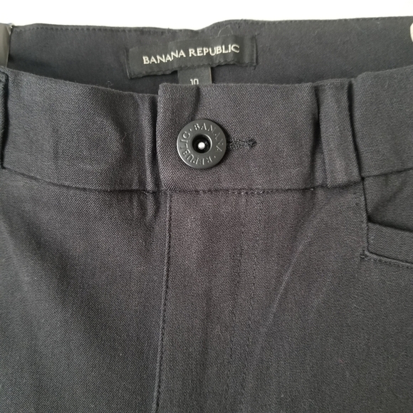 NWT Banana Republic Black Slim Straight Cropped Pant Size 10 - Picture 7 of 12
